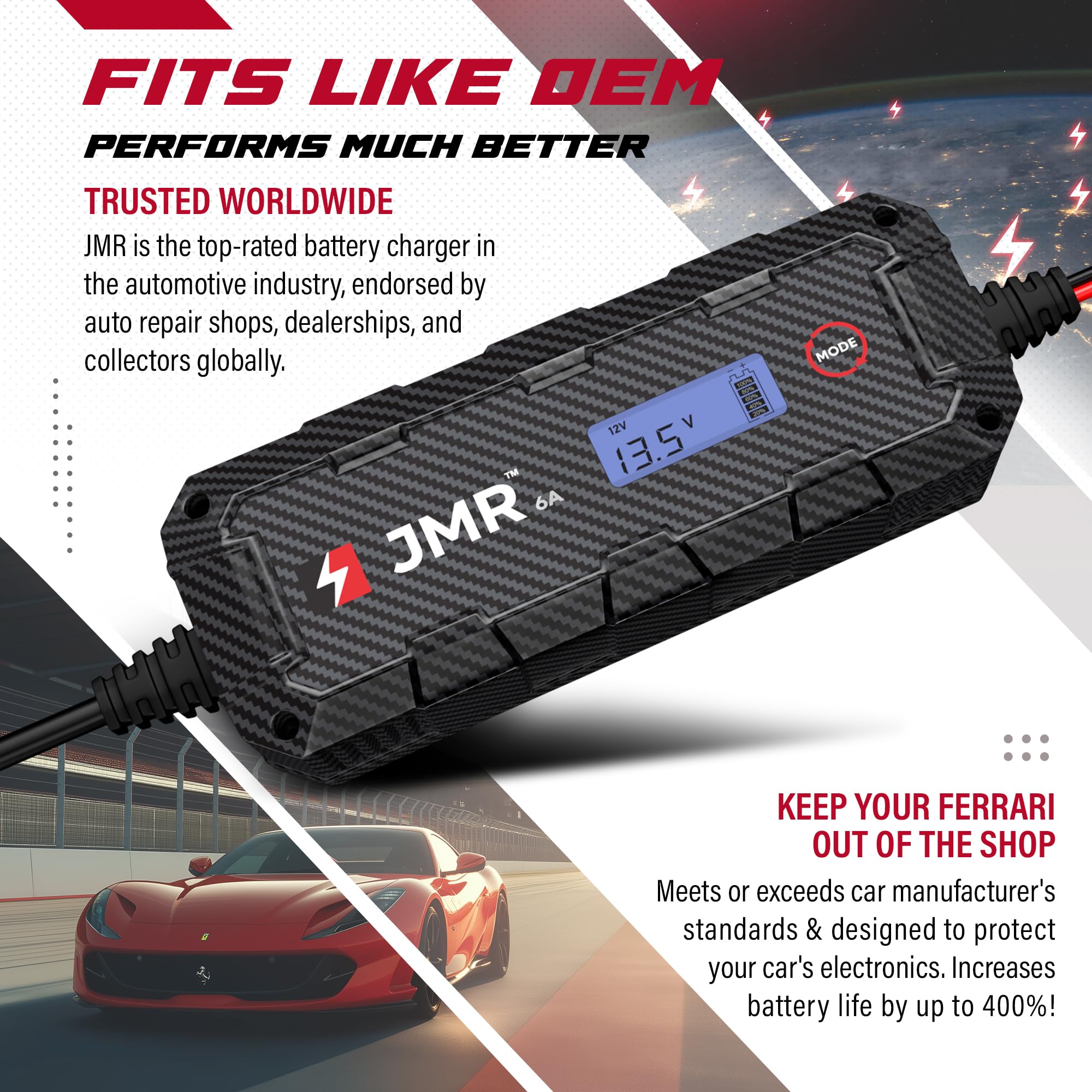 Amazon.com: JMR Battery Charger for Ferrari 488 F8 California T
